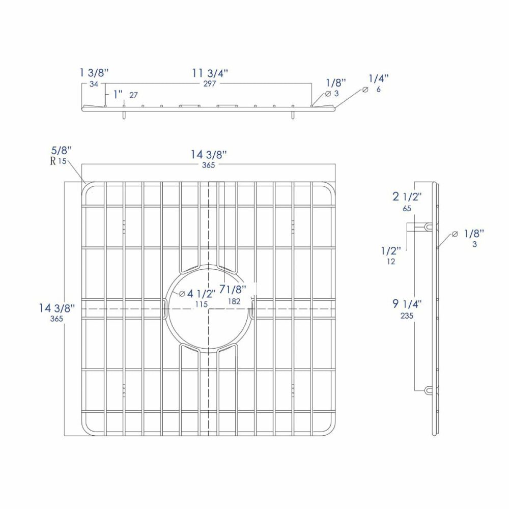 Basin Racks | 15″ L x 15″ W Stainless Steel Basin Rack Basin Racks Basin Racks