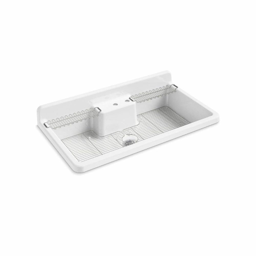 Basin Racks | Whitehaven Stainless Steel Right and Left Bottom Sink Racks with Hole for Drain Basin Racks Basin Racks