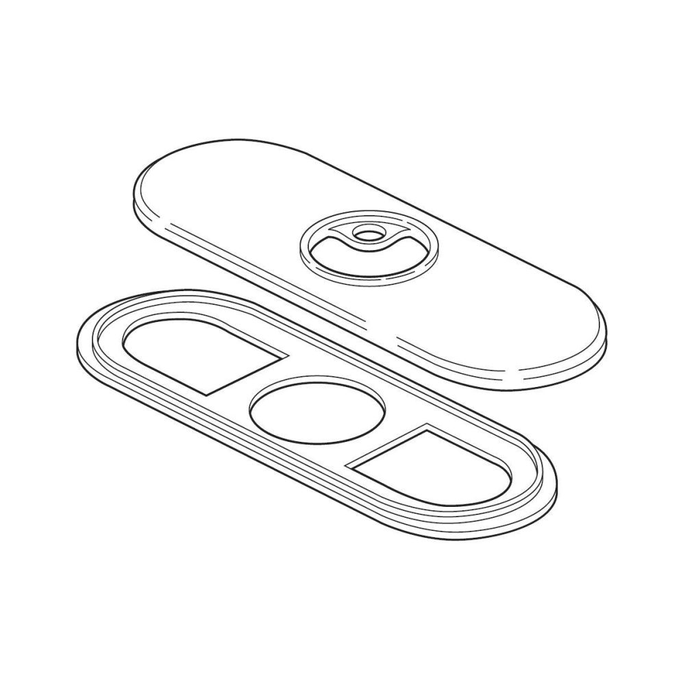 Deck Plates | Trisnic Escutcheon with Gasket – 3 Hole Deck Plates Deck Plates