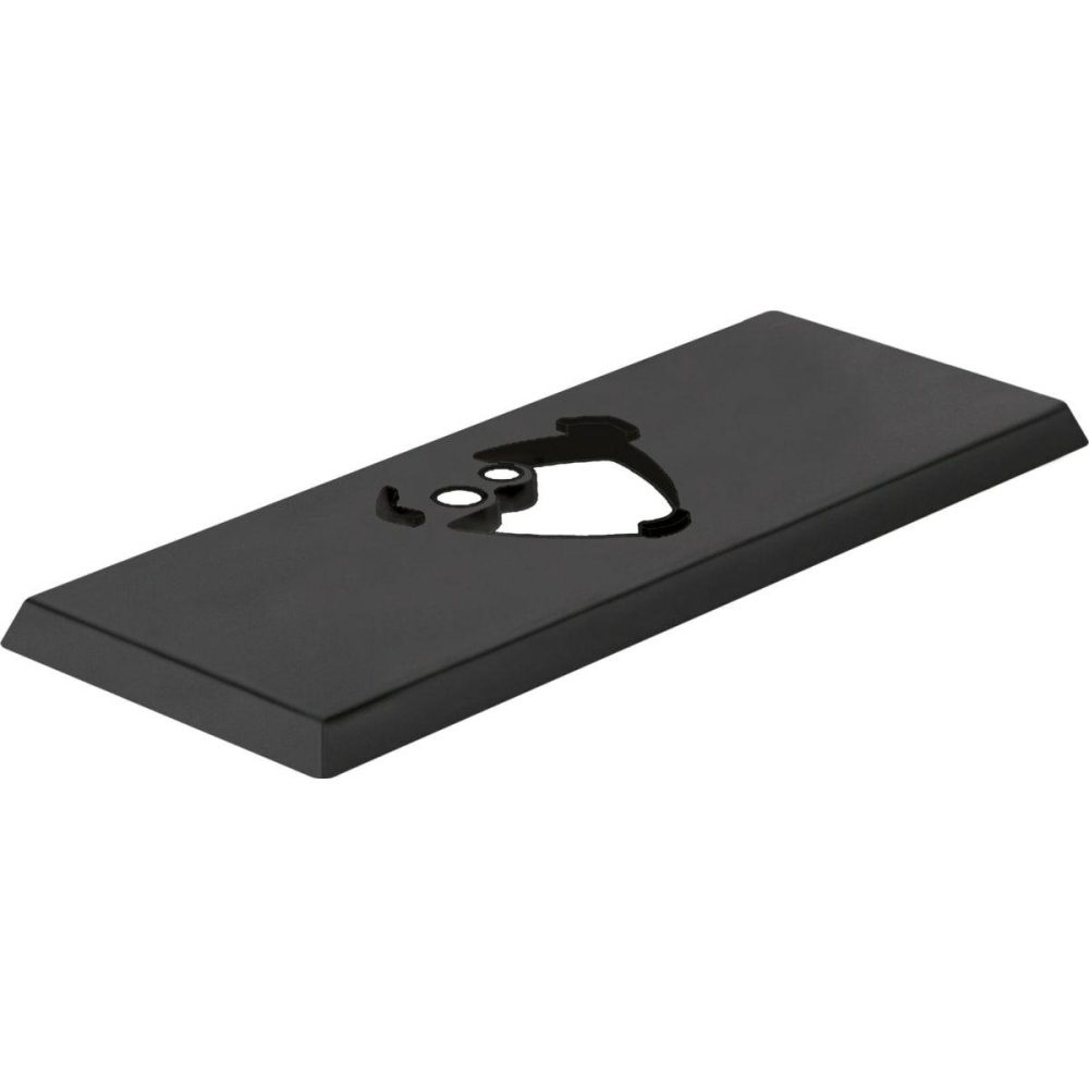 Deck Plates | Zura Single Handle 3-Hole Escutcheon and Gasket Deck Plates Atte Black/Stainles