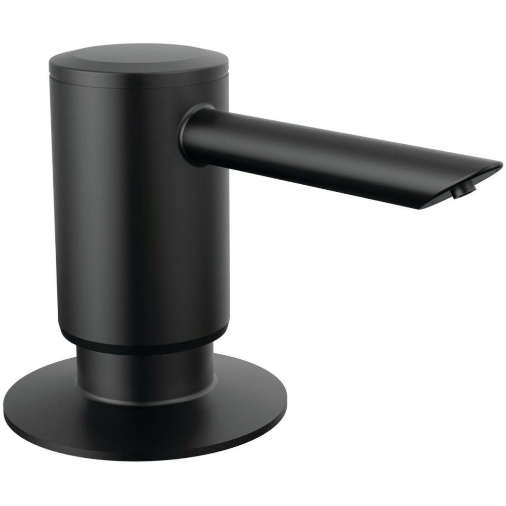 Soap Dispensers | Ezra 10-3/8″ Escutcheon Plate Kitchen Accessories Hrome/Matte Black/Stainles