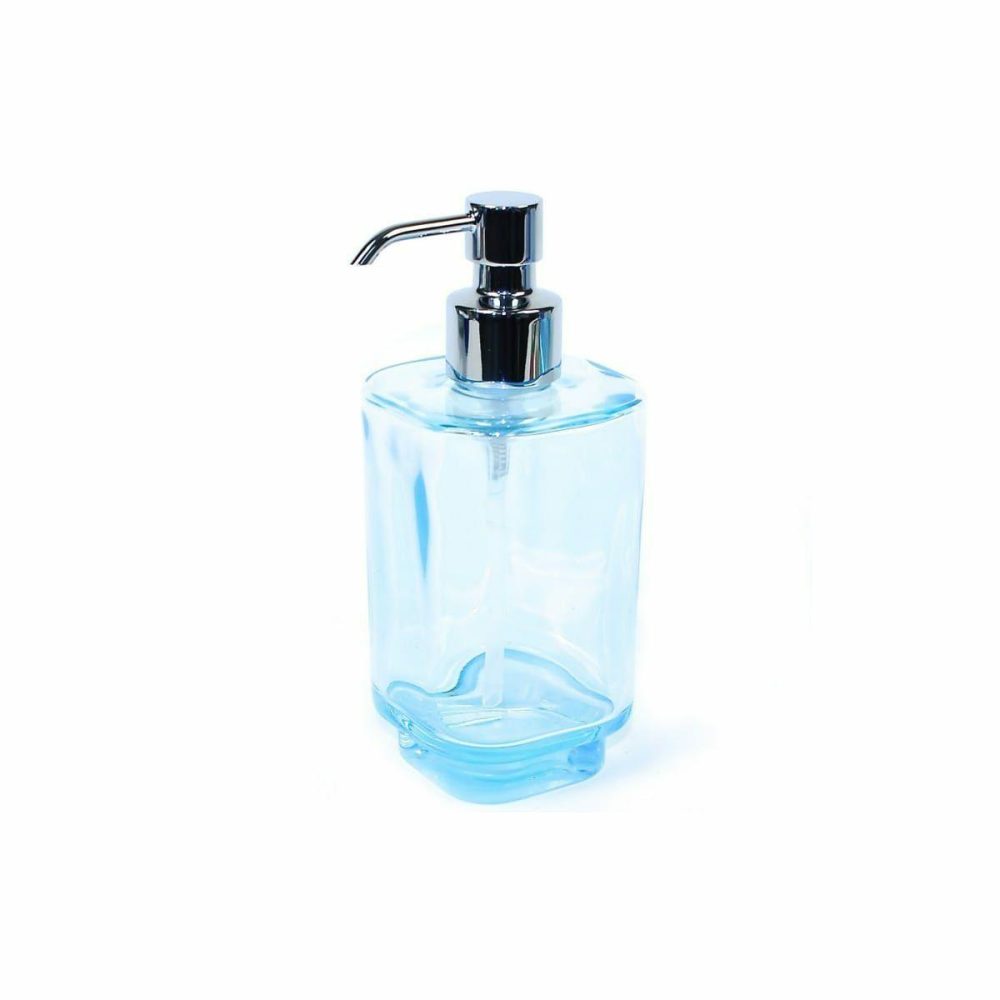 Soap Dispensers | Gedy Collection Free Standing Soap Dispenser Kitchen Accessories Atin Light Blue Glass/Satin Sky Blue Glass/Transparent Sky Blue Glas