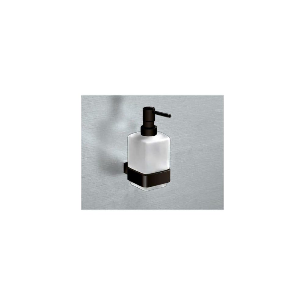 Soap Dispensers | Gedy Collection Wall Mounted Soap Dispenser Kitchen Accessories Atte Black/Polished Chrom