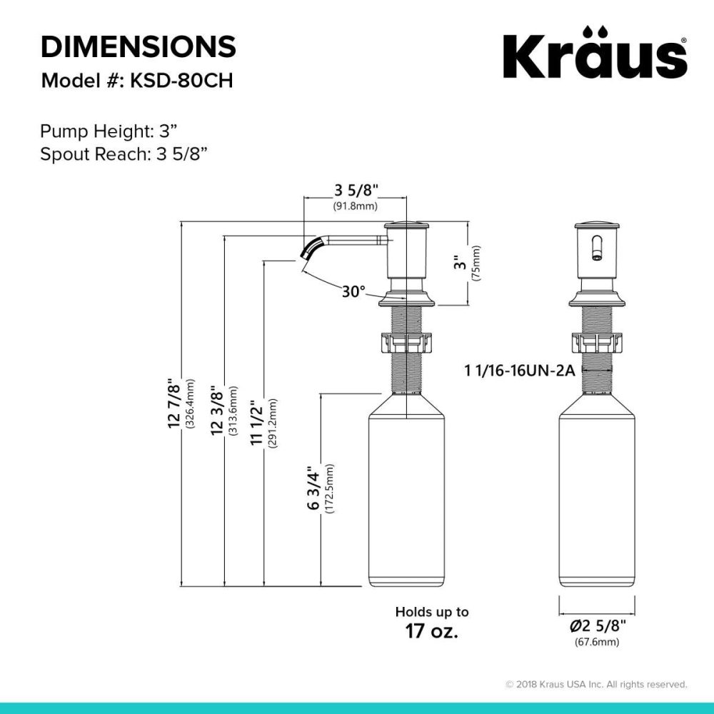 Soap Dispensers | Kore Bamboo 16-3/4″ x 12″ Cutting Board Kitchen Accessories Hrome/Oil Rubbed Bronze/Spot Free Stainless Stee