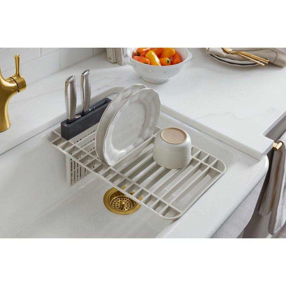 Wire Rinse Baskets | Single Bowl Stainless Steel Sink Rack for Poise Model K-3158 Sink Kitchen Accessories Ove Gre