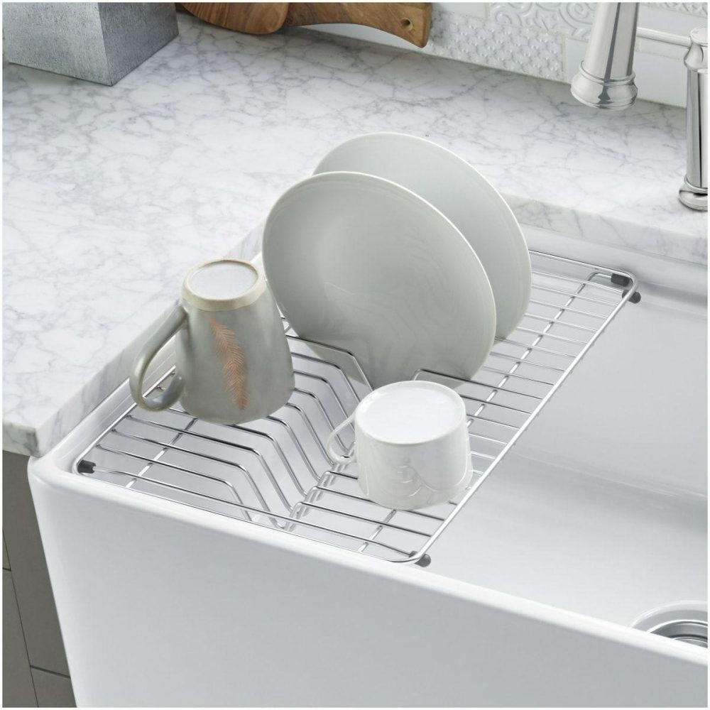 Wire Rinse Baskets | Stainless Steel Elevated Sink Grid for Super Single Sinks Kitchen Accessories Stainless Steel