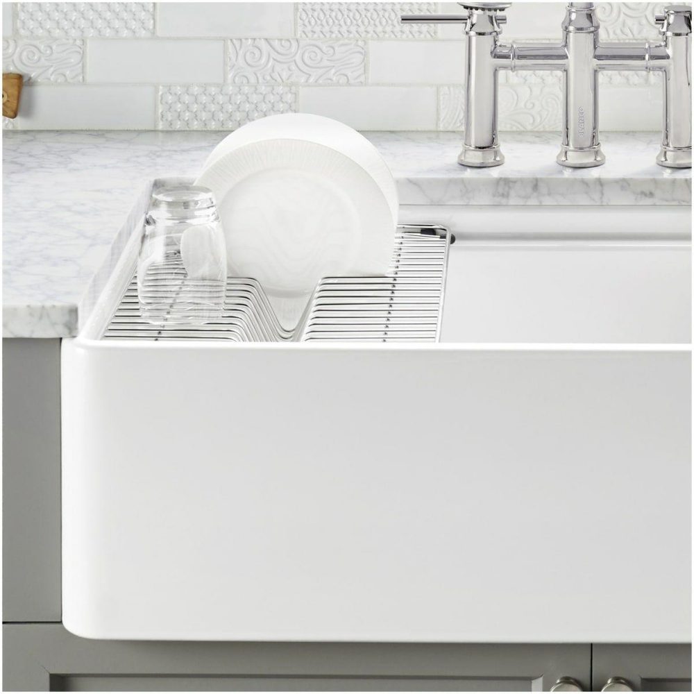 Wire Rinse Baskets | Stainless Steel Elevated Sink Grid for Super Single Sinks Kitchen Accessories Stainless Steel