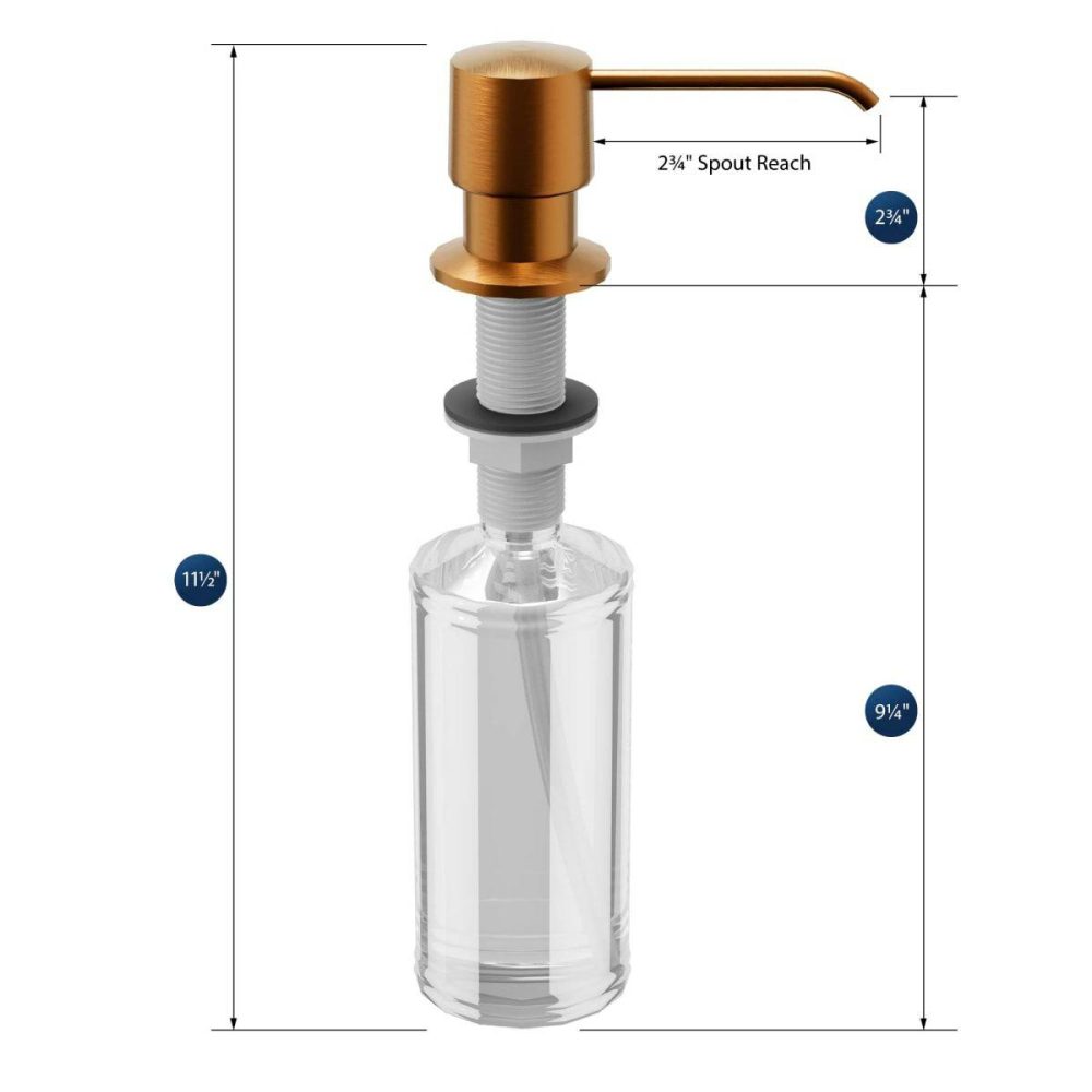 Soap Dispensers | 12-3/4″ L x 14-7/8″ W Stainless Steel Basin Rack with Protective Bumpers for Sink Kitchen Accessories Rushed Copper/Brushed Gold/Chrome/Gold/Gunmetal Grey/Matte Black/Oil Rubbed Bronze/Stainless Stee