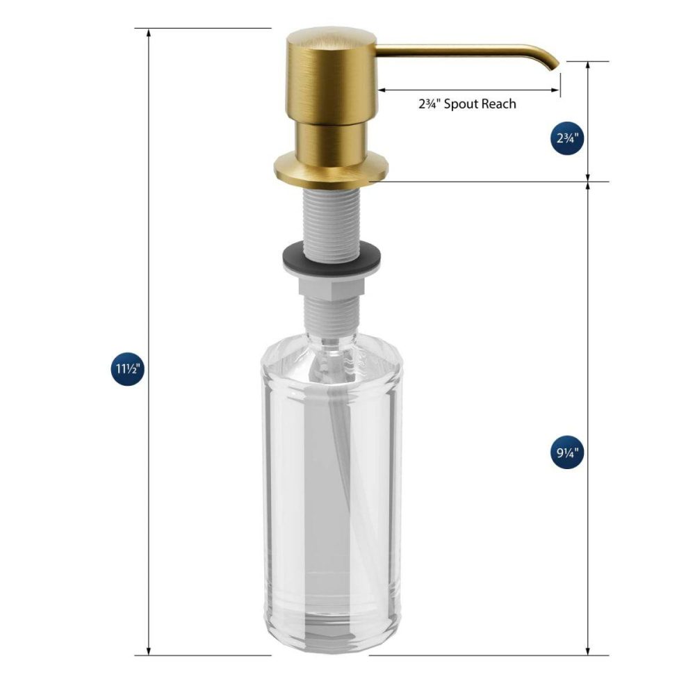 Soap Dispensers | 12-3/4″ L x 14-7/8″ W Stainless Steel Basin Rack with Protective Bumpers for Sink Kitchen Accessories Rushed Copper/Brushed Gold/Chrome/Gold/Gunmetal Grey/Matte Black/Oil Rubbed Bronze/Stainless Stee